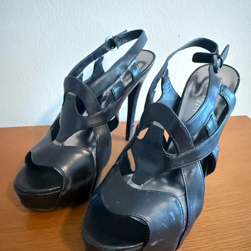 Marciano Black Strappy Heels